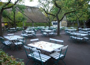 Biergarten: leer und trostlos