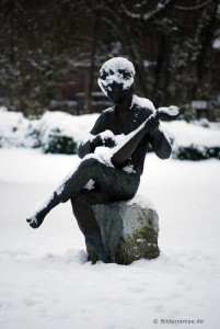 Musiker im Schnee