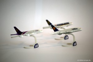 A380 der Star Alliance Partner Lufthansa, Thai und Singapore Airlines aus einem Ü-Ei