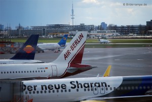 Flugzeuge von Thomas Cook, Hamburg International, Airberlin und TUIfly