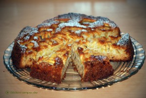 Der fertige Apfelkuchen: Lecker.