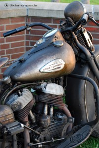 Harley Davidson mit Schmutzschicht