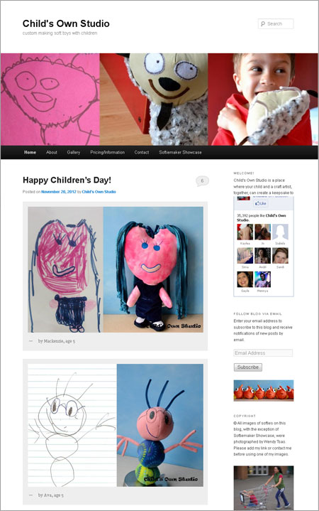 Homepage von Child's Own Studio