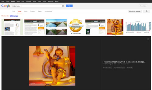 Neue Anzeigeart in der Google Bildersuche