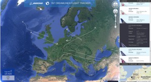 Dreamliner Flight Tracker - Übersichtskarte