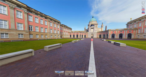 Panoramabild vom Innenhof im Schloss Potsdam | © Landtag Brandenburg