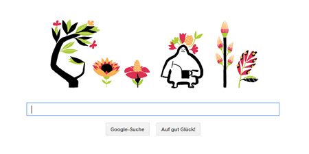 Google Doodle zum Frühlingsanfang