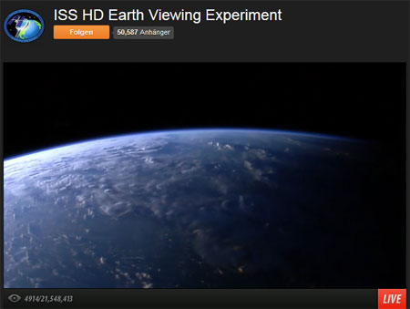 Screenshot "ISS HD Earth Viewing Experiment"