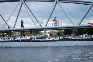 Fahrradfahrer in Amsterdam