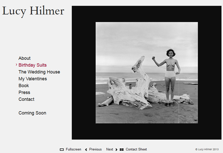 Screenshot Homepage Lucy Hilmer