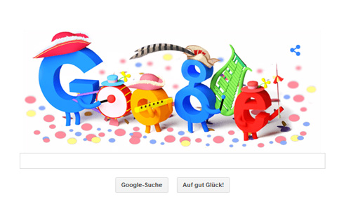 Google Doodle zum Rosenmontag