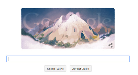 Google Doodle zur Erstbesteigung des Mont Blanc