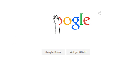 Das alte Google Logo wird weggewischt