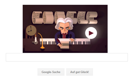 Google Doodle für Ludwig van Beethoven