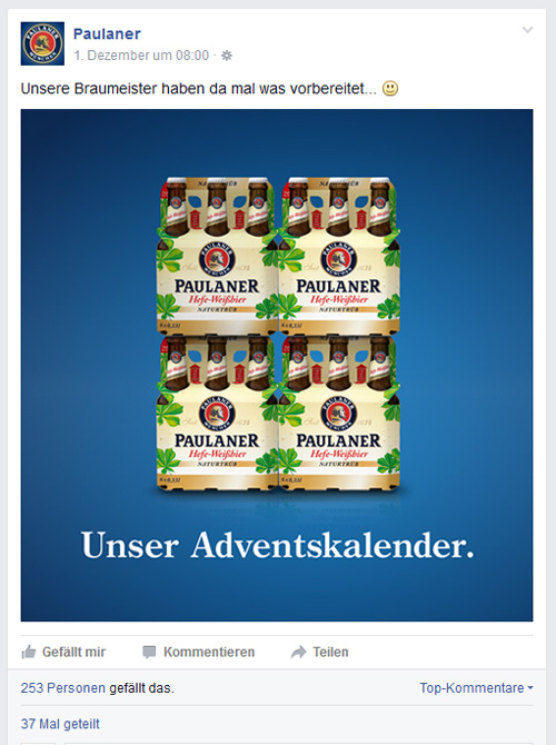 Paulaner Post auf Facebook