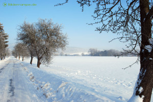 Winter-Landschaft mit viel Schnee
