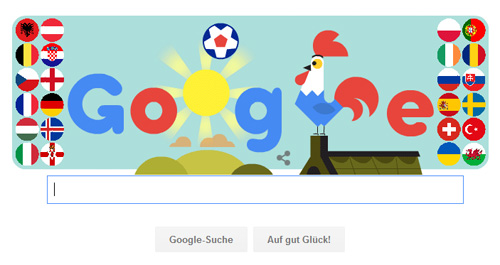Google Doodle zur Fußball-EM 2016