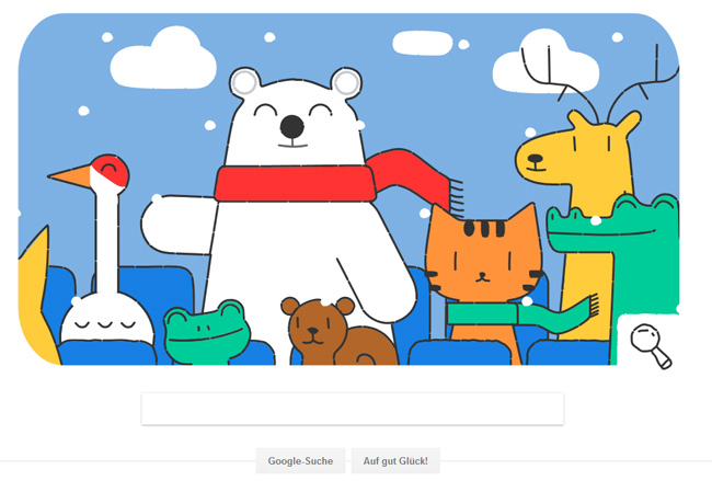 Google Doodle zu den Olympischen Winterspielen 2018
