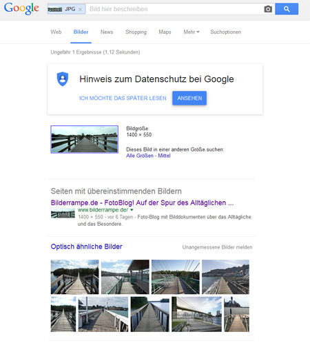 Google Bildersuche Ergebnis