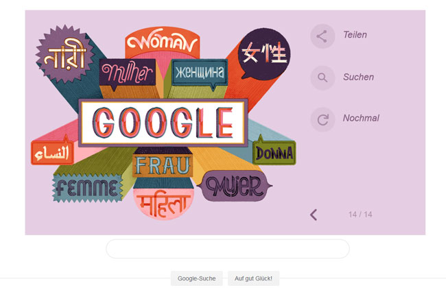 Google Doodle zum Frauentag