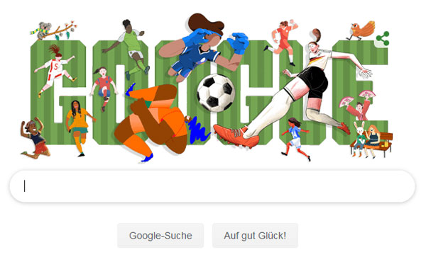 Google Doodle zur Fußball-WM der Frauen