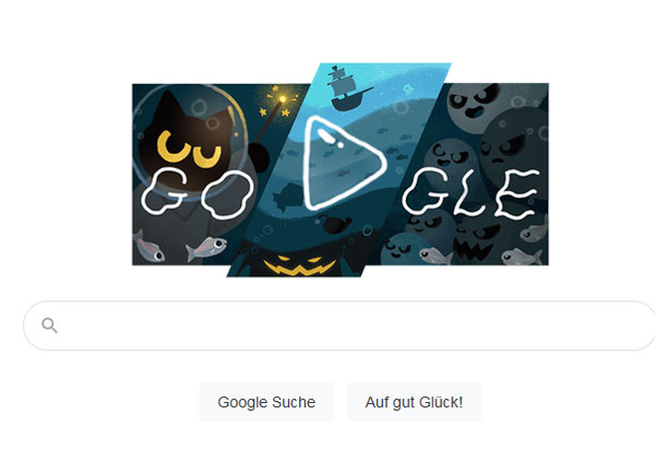 Screenshot: Google Doodle zu Halloweeen