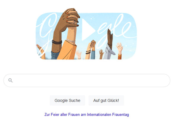 Google Doodle zum Frauentag | Screenshot