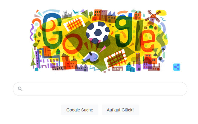 Screenshot: Google Doodle zur EM 2020