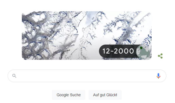 Screenshot Google Doodle zum Tag der Erde 2022