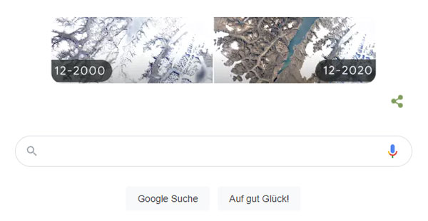 Screenshot Google Doodle zum Tag der Erde 2022